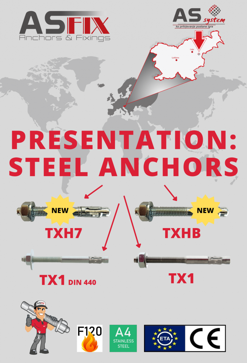 PRESENTATION STEEL ANCHORS - ASfix