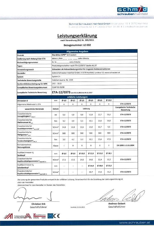 Stardrive GPR ( Konstrukcijski vijak )