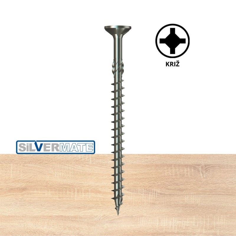 Wood screw SILVERMATE ZnB - Partial thread ( TG ) - POZI
